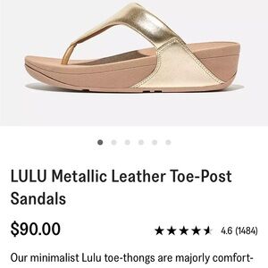 Fitflop Metallic Leather Toe-Post Sandals